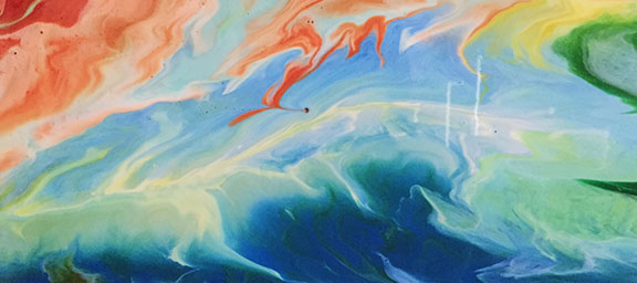 Coastal art at Anaya Coffee